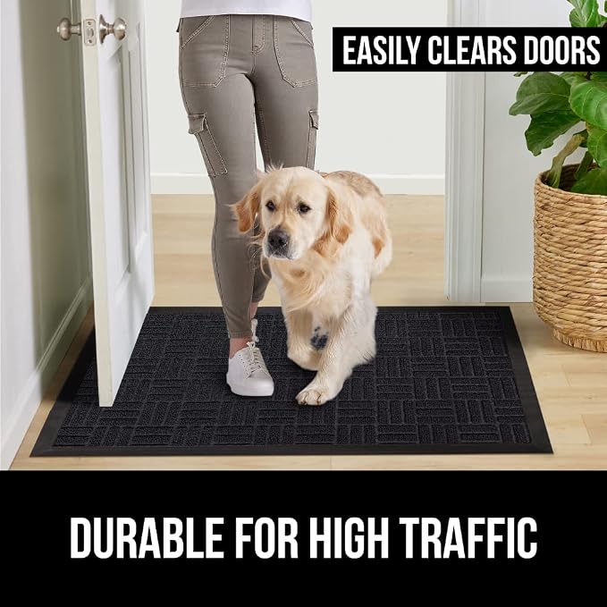 GORILLA GRIP 100% Waterproof All-Season WeatherMAX Doormat US Designed Natural - Image 7