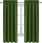 DWCN Olive Green Room Darkening Blackout Curtains - Image 9