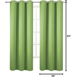 LEMOMO Light Green Thermal Blackout Curtains/38 x 84 Inch/Set of 2 Panels Room - Image 9