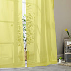 Sheer Curtains 63 Inch Length 2 Panels Set - Image 8