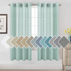 H.VERSAILTEX Linen Curtains Nickel Grommet Natural Linen Semi-Sheer Curtains 2 by HVERSAILTEX