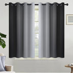 Yakamok Light Blocking Ombre Curtains, Room Darkening Grommet Window Drapes by Yakamok