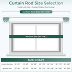 VOIIY White Curtain Rods for Windows 72 to 144 Inch, Size:36-144 Inch - Image 5