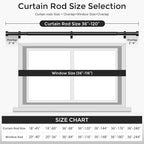 VOIIY Curtain Rods for Windows 66 to 120 Inch, Modern Adjustable Heavy Duty - Image 5