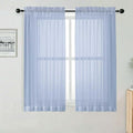 OWENIE Short Sheer Curtains for Bedroom Living Room 54 Inch Length 2 Panels Set by OWENIE