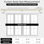 Modern Gold Curtain Rods for Windows 30 to 56 Inch, Decorative Drapery Rods for - Image 7