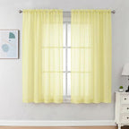 Chyhomenyc Sheer Curtains 63 Inch Length 2 Panels Set by Chyhomenyc