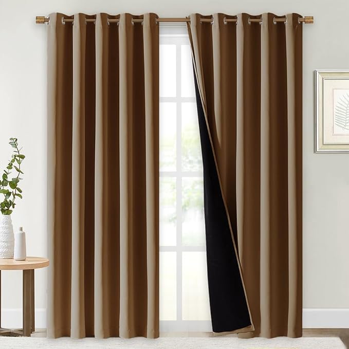 NICETOWN Full Shade Curtain Panels, 62 x 84 inch, Pair of Energy Smart & Noise by NICETOWN
