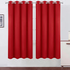 LEMOMO Blackout Curtains 66 x 72 Inch Long Bright Red Curtains Set of 2 Panels by Lemomo