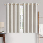 MIULEE Linen Textured Curtains Solid 100% Blackout by MIULEE