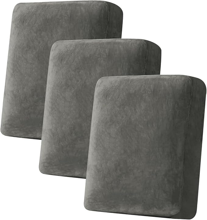 Couch Cover Stretch Velvet Sofa Cushion Cover 3-Piece by Taque