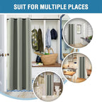 H.VERSAILTEX Doorway Curtain Blackout Closet Door Curtain Room Divider Window - Image 5