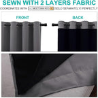 NICETOWN Grey Full Shade Curtain Panels, Pair of Energy Smart & Noise Blocking - Image 5
