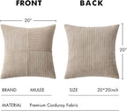 MIULEE Light Brown Decorative Throw Pillow Covers 20x20 Inch - Image 6
