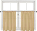 DWCN Taupe Sheer Curtains for Kitchen Windows - Image 9