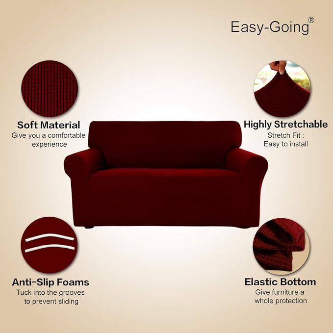 Easy-Going Stretch Sofa Slipcover 1-Piece Sofa Cover Furniture Protector Couch - Image 3