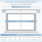Silver Curtain Rods for Windows 36 to 176 Inch, Size:36-176 Inch - Image 5