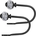 2 Pack Black Curtain Holdbacks, USFOOK Decorative Drapery Tiebacks, Curtain Tie by USFOOK