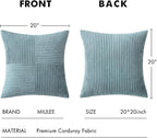 MIULEE Sky Blue Decorative Throw Pillow Covers 20x20 Inch - Image 6