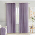 MIULEE Lilac Back Tab Blackout Curtains 72 Inches Long 2 Panels Set by MIULEE