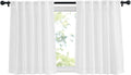 NICETOWN White Faux Linen Kitchen Curtains 36 inches Long, Rod Pockets & Back by NICETOWN