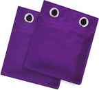 LEMOMO Blackout Curtains 66 x 54 Inch Long Purple Curtains Set of 2 Panels Room - Image 9