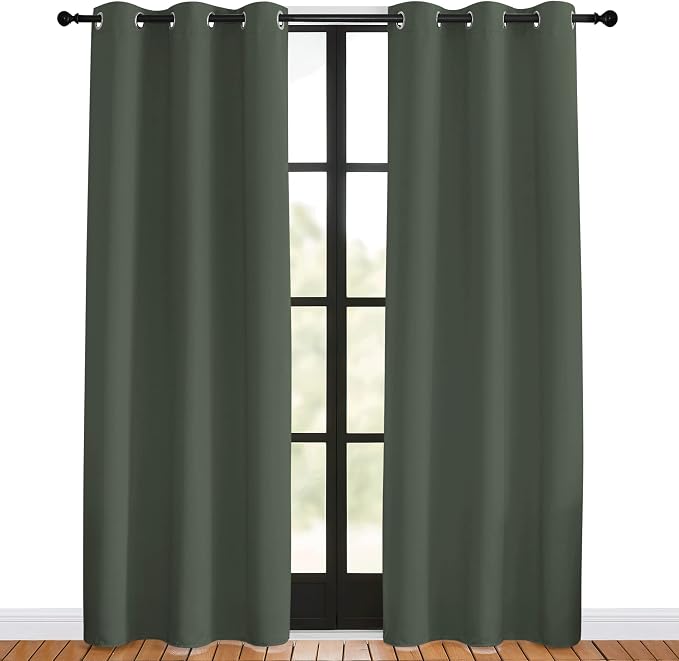 NICETOWN Thermal Curtains for Kids Room, Dark Mallard, 42 by 80 inches - Image 2
