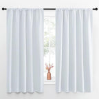 NICETOWN Greyish White Bedroom Curtain Panels - Image 2