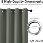 Joydeco Blackout Curtains 72 Inch Length 2 Panels Set, Thermal Insulated Long - Image 4