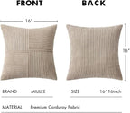 MIULEE Light Brown Decorative Throw Pillow Covers 16x16 Inch - Image 6