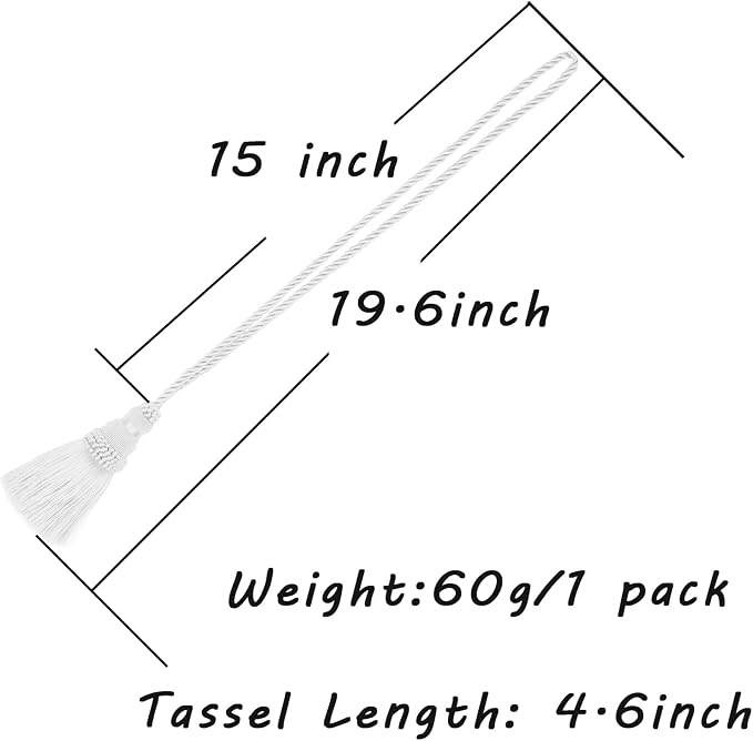 Fenghuangwu 4 Pack Curtain Tie Backs Rope Tassels - Image 2