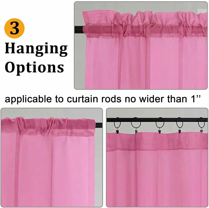 Gwine Sheer Curtains 63 Inch Length - Image 2