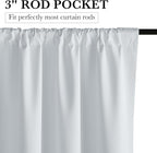 RYB HOME White 100% Blackout Curtains, Thermal Insulated Heat & UV Blocking - Image 2