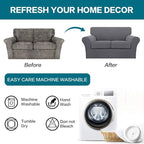 Turquoize 3 Piece Sofa Covers for 2 Cushion Couch Sofa Slipcover Soft Couch - Image 7