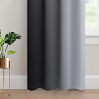Yakamok Greyish White and Black Ombre Curtains - Image 4