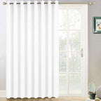 Yakamok Pure White Curtain for Living Room Sliding Glass Door Vertical Blind by Yakamok