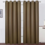LEMOMO Blackout Curtains 52 x 84 inches Long Brown Curtains Set of 2 Panels by Lemomo