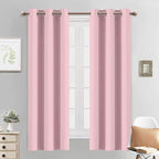 Yakamok Pink Blackout Curtains 63 Inch Long by Yakamok