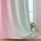 Estelar Textiler Pink and Sage Green Blackout Curtains & Drapes - Image 6