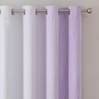 Estelar Textiler Lilac and Grayish White Blackout Curtains 108 Inches Long - Image 4