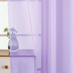 Small Sheer Curtains 2 Panels Set, Kitchen Curtains 36 Inch Length, Elegant - Image 4