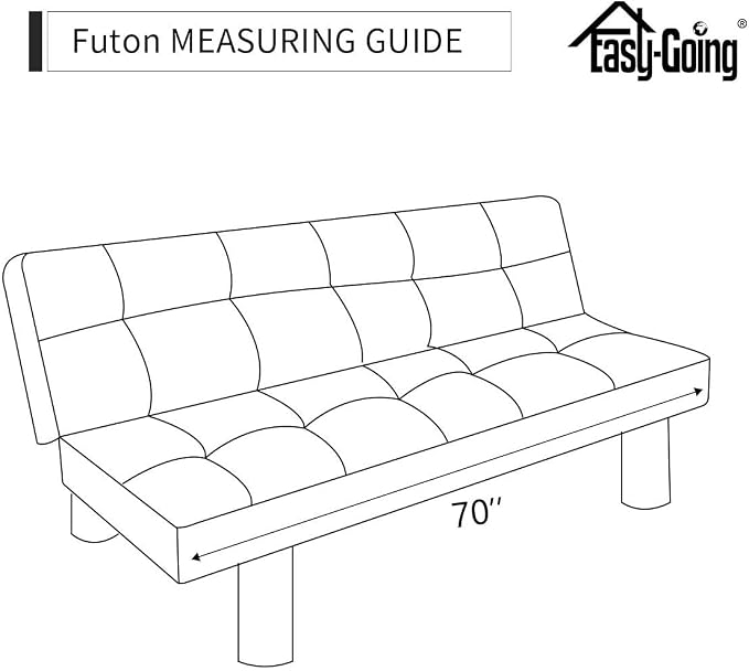 Easy-Going Futon Sofa Slipcover Reversible Sofa Cover Armless Couch Cover Water - Image 9