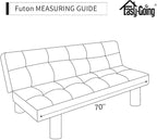 Easy-Going Futon Sofa Slipcover Reversible Sofa Cover Armless Couch Cover Water - Image 9