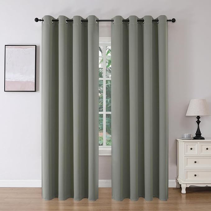 Joydeco Blackout Curtains 95 Inch Length 2 Panels Set, Thermal Insulated Long by JOYDECO