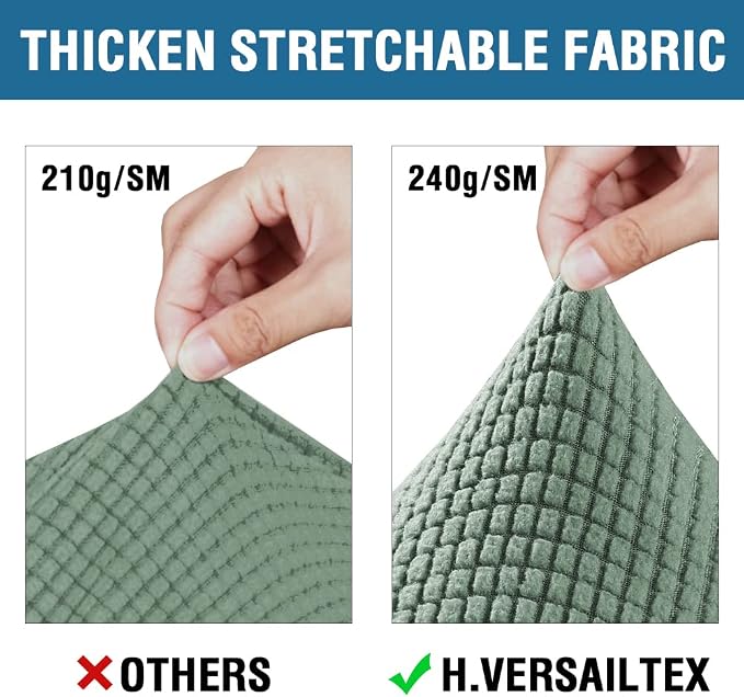 H.VERSAILTEX 3 Piece Stretch Sofa Covers - Image 3