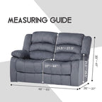 ULTICOR Reclining Love Seat Slipcover, 6-Piece Velvet Stretch Loveseat - Image 7