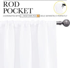 NICETOWN White Curtains for Bedroom, Short Curtains & Draperies for Small Window - Image 3