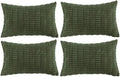 Fancy Homi 4 Packs Boho Olive Green Decorative Throw Pillow Covers 12x24 Inch by Fancy+Homi