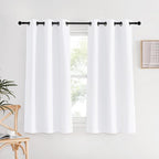 NICETOWN White Curtains for Living Room, W34 x L60, Thermal Insulated Window by NICETOWN
