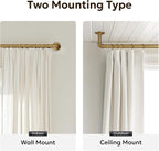 Zeerobee Curtain Rods for Windows 48 to 84, 1 Inch Industrial Wrap Around Warm - Image 5